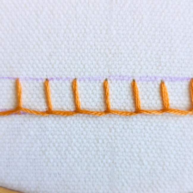 Example photo of blanket stitch