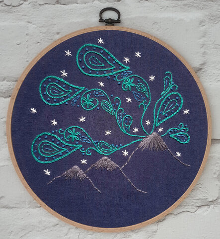 Paisley aurora embroidery pattern