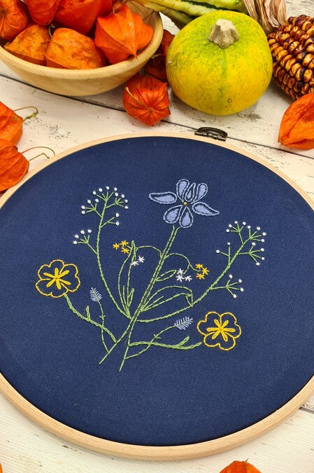 Paraffle's botanical embroidery hoop kit