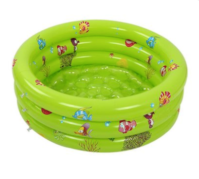 green inflatable pool