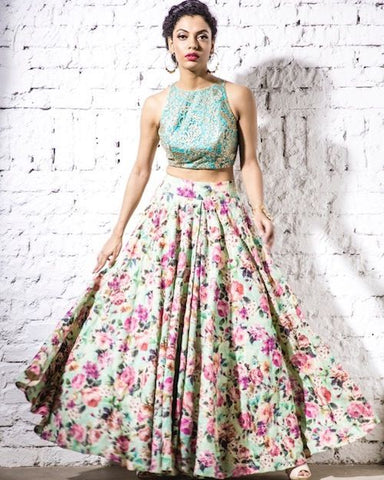 crop top lehenga for 13 year old