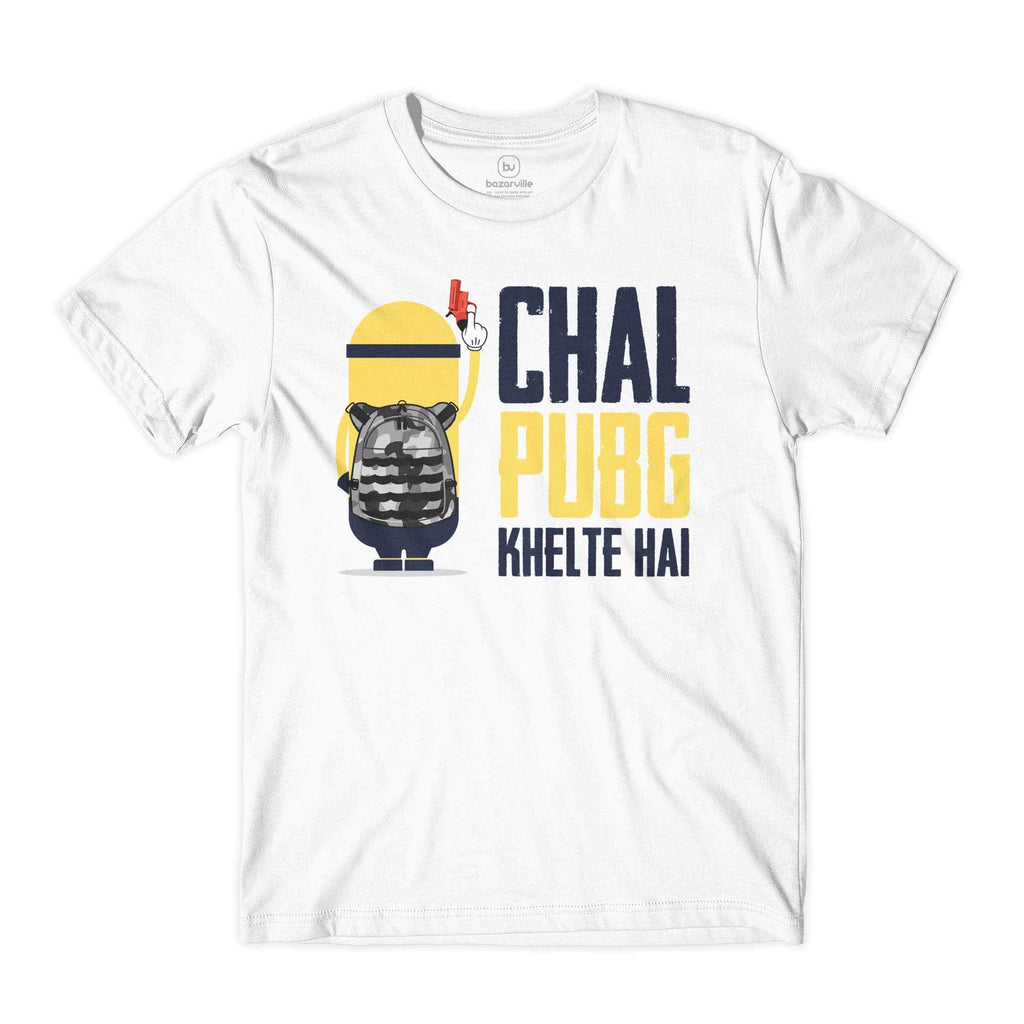 chal pubg khelte hai t shirt