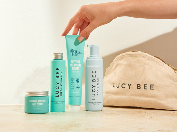 Lucy Bee skincare set for sensitive skin