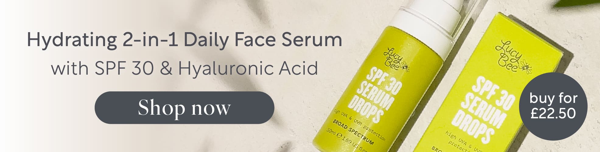 Sunscreen Lightweight SPF 30 for Face Serum Lucy Bee