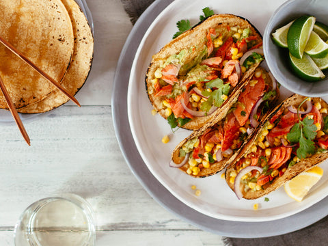 Salmon Tacos with Corn Salsa – Fire & Flavor