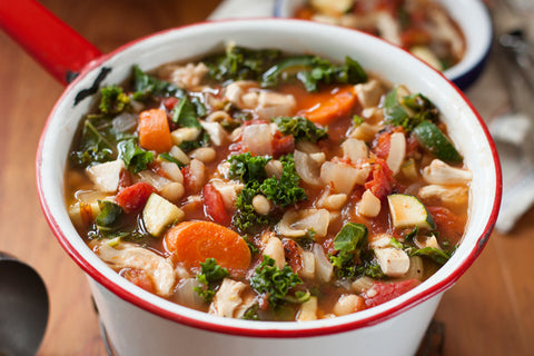 Rustic Turkey Minestrone Soup – Fire & Flavor