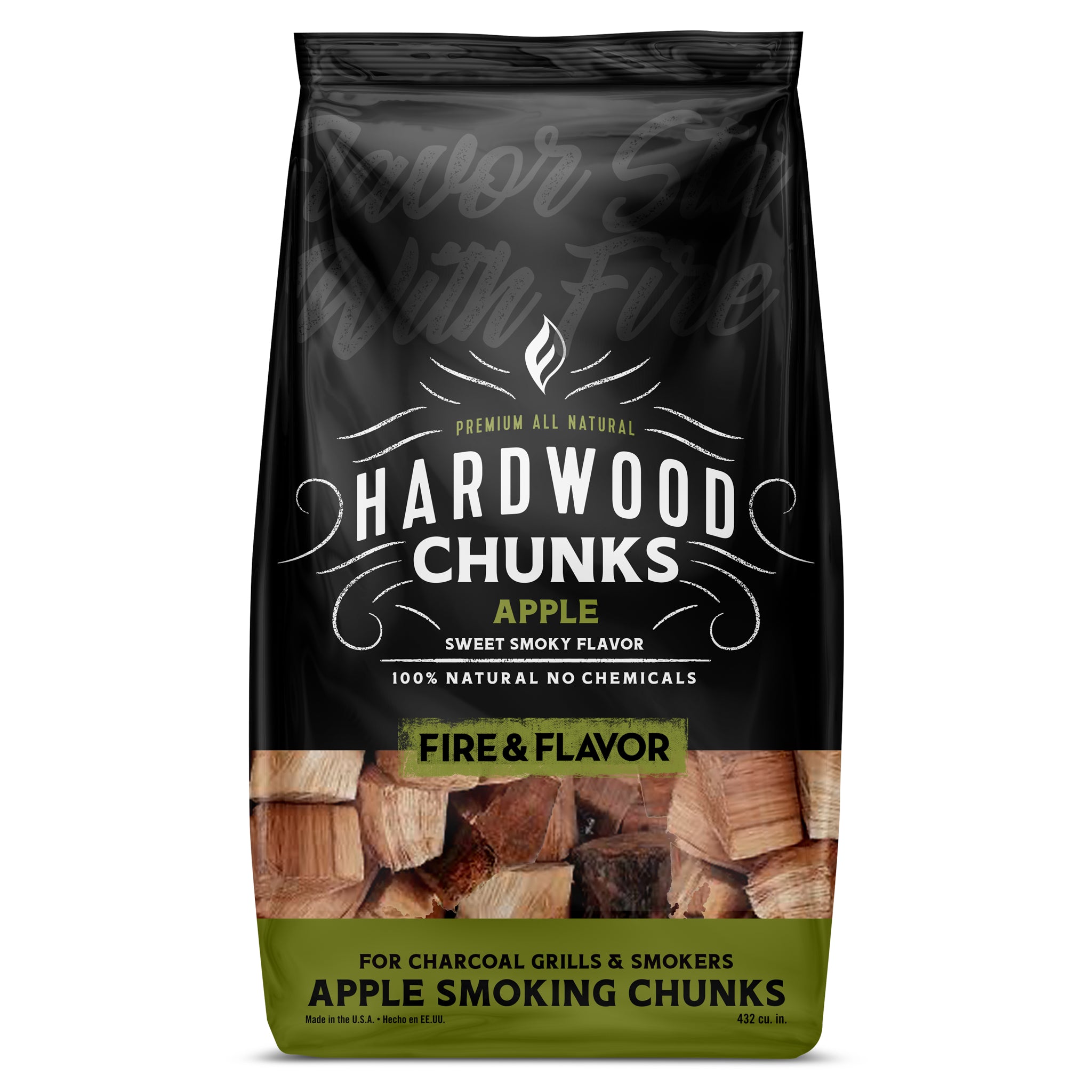 Fire & Flavor Apple Smoking Chunks (4lb Bag) - Fire  Flavor product image