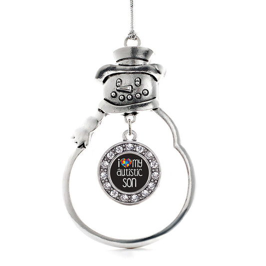  Inspired Silver - Black and White Mija Charm Ornament - Silver  Pave Heart Charm Snowman Ornament with Cubic Zirconia Jewelry : Home &  Kitchen