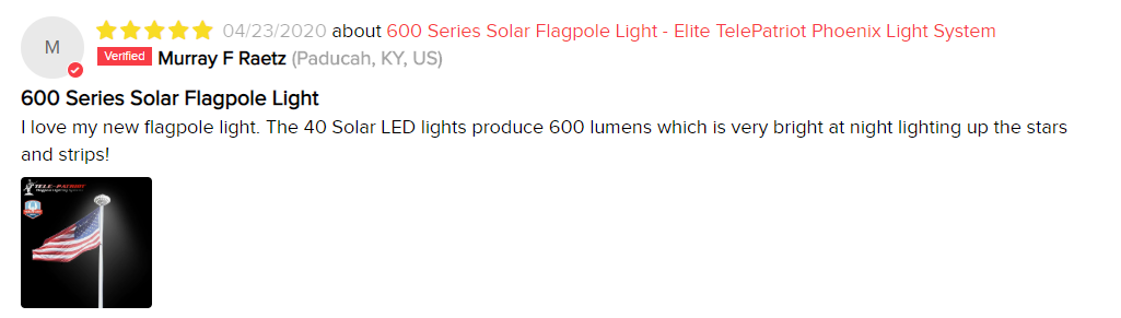 LED Solar Flag Pole Light Review