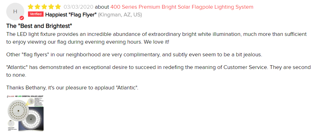 Solar Flag Pole Light Review