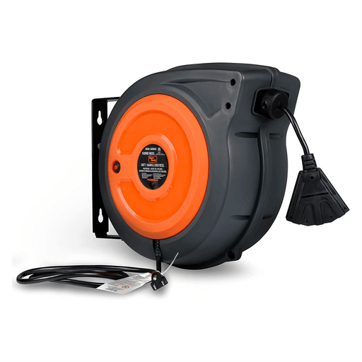 SuperHandy Mountable Retractable Extension Cord Reel - 12AWG x 65' Ft