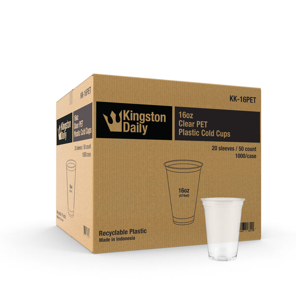 Plastic Cups - 32oz PET Cold Cups (107mm) - 300 ct, Coffee Shop Supplies, Carry Out Containers