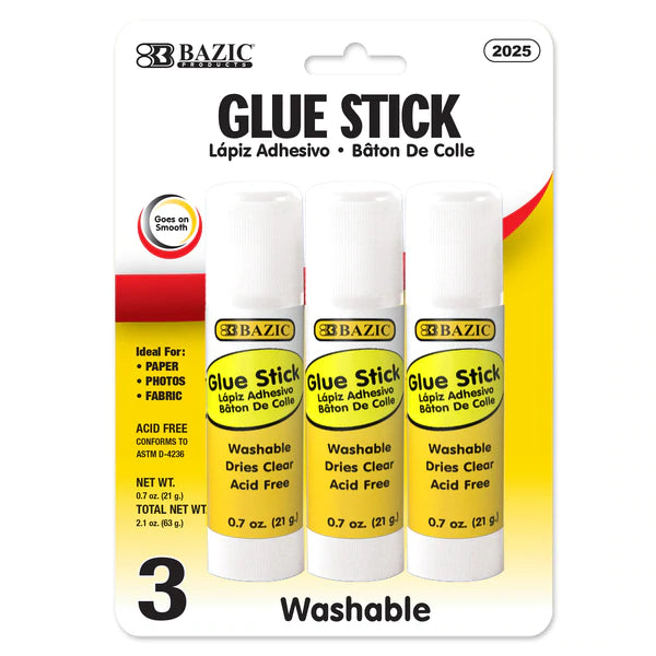 BAZIC 1.27 oz (36g) Glue Stick (2/Pack) Bazic Products