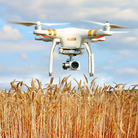 Photo of a drone in the field 