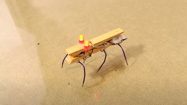 A bug robot that moves around on its wire-legs