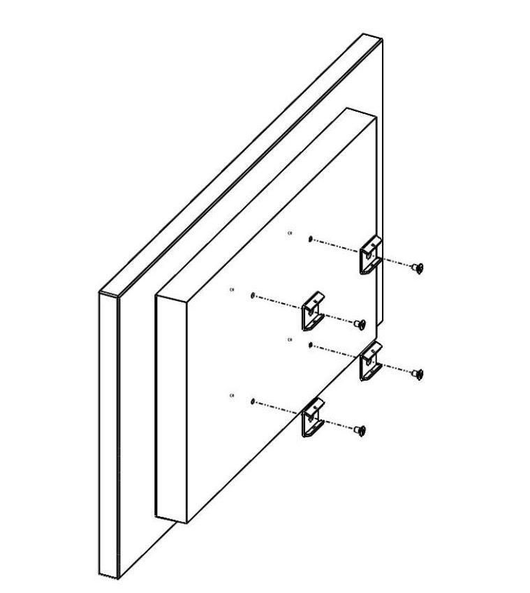 Drop down TV lift brackets mounting