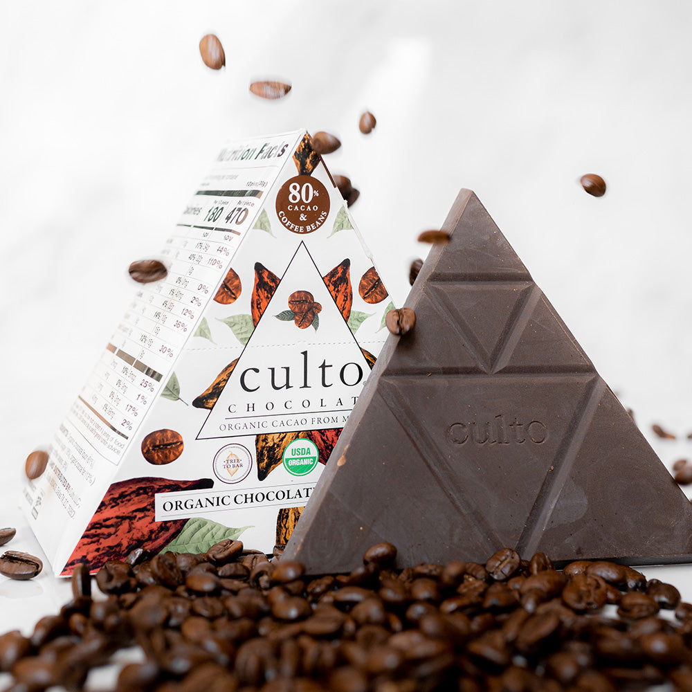 
                  
                    80% Chocolate Amargo con Granos de Café
                  
                