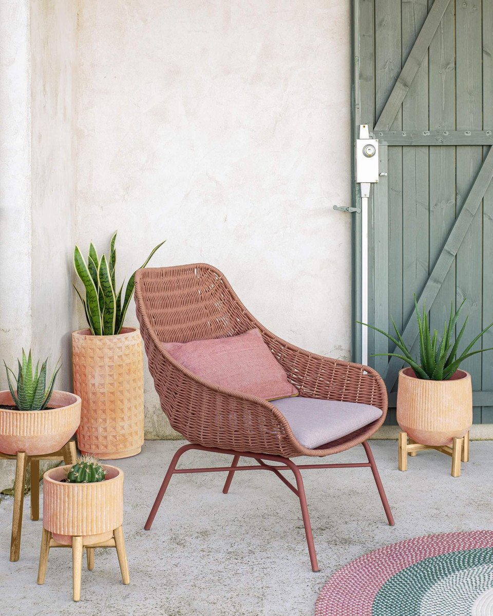 terracotta lounge chair