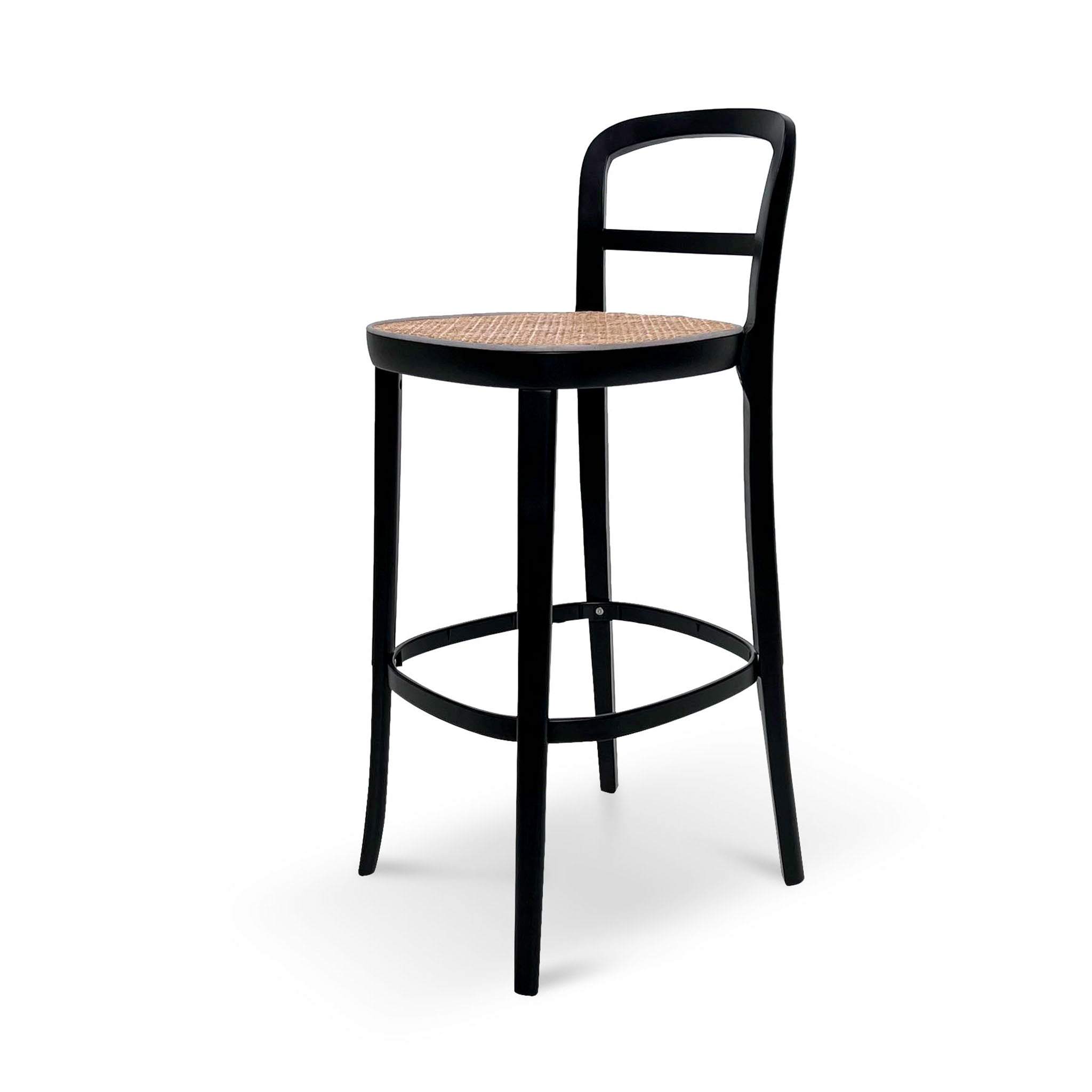 rattan black bar stool