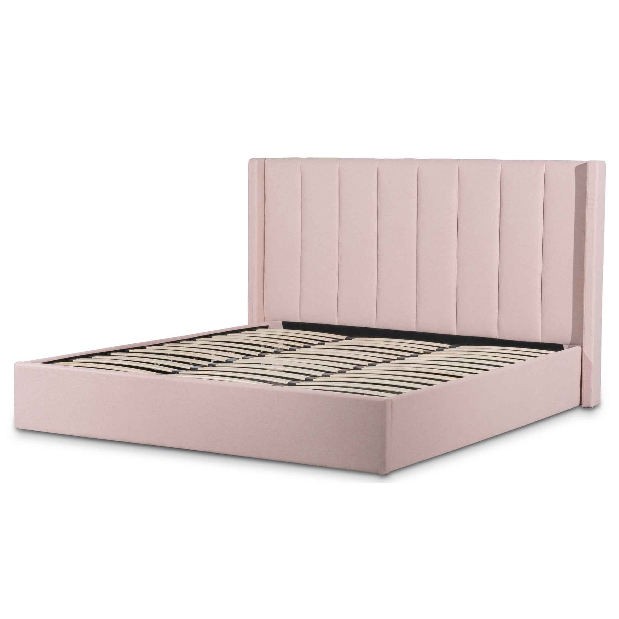 Betsy Fabric King Sized Bed Frame Blush Pink With S Interior Secrets