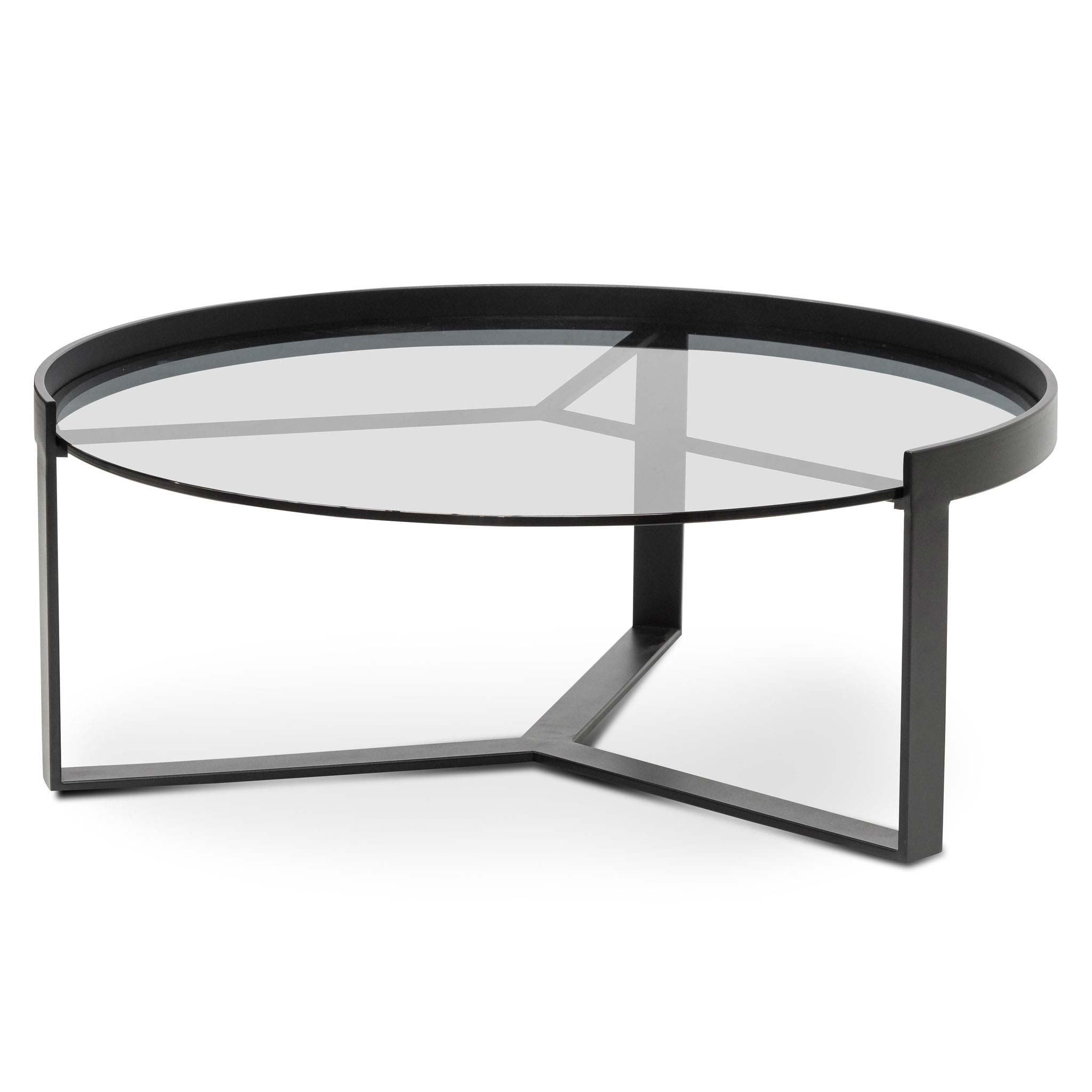 Marcel 90cm Glass Round Coffee Table Large Interior Secrets