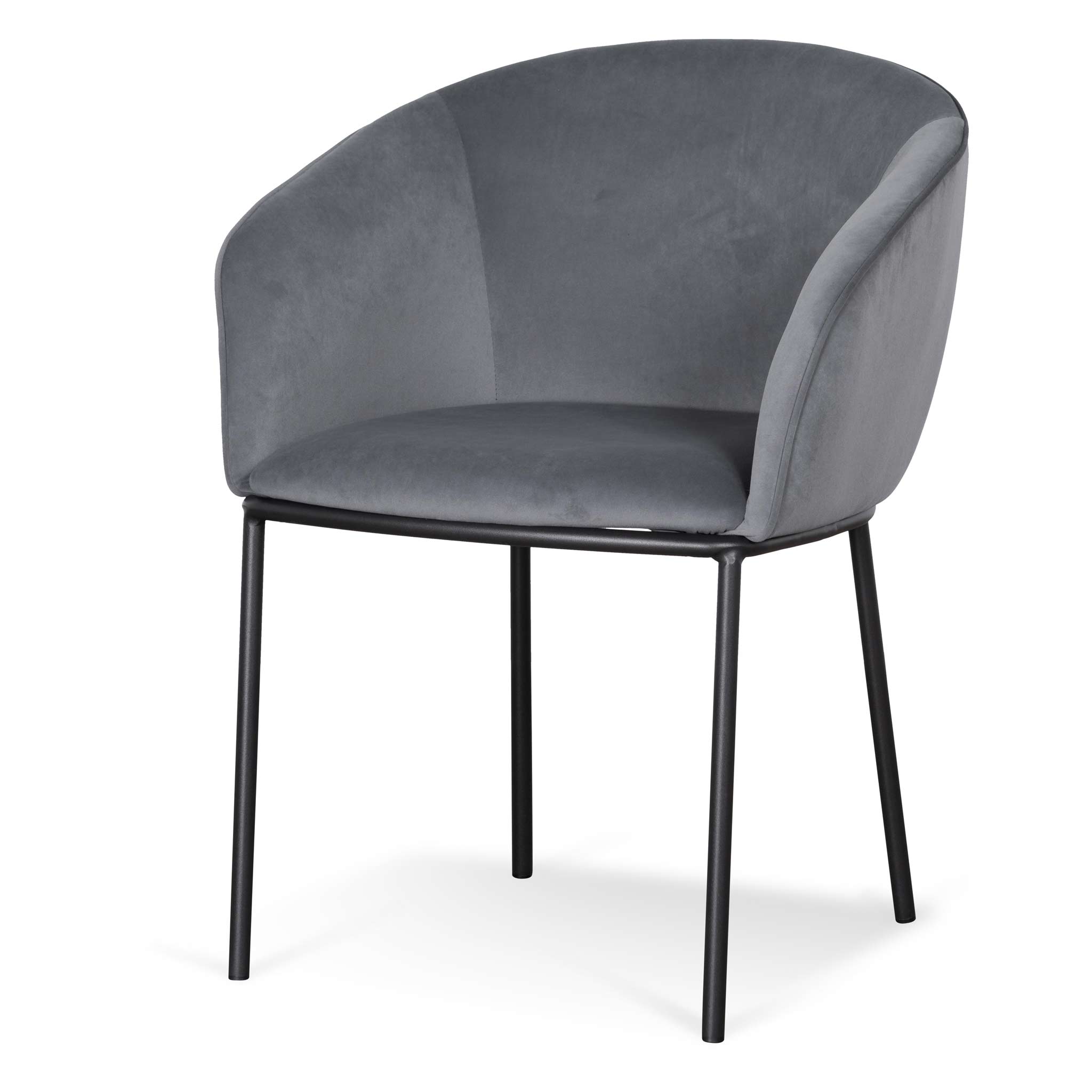 grey velvet dining chairs with black legs