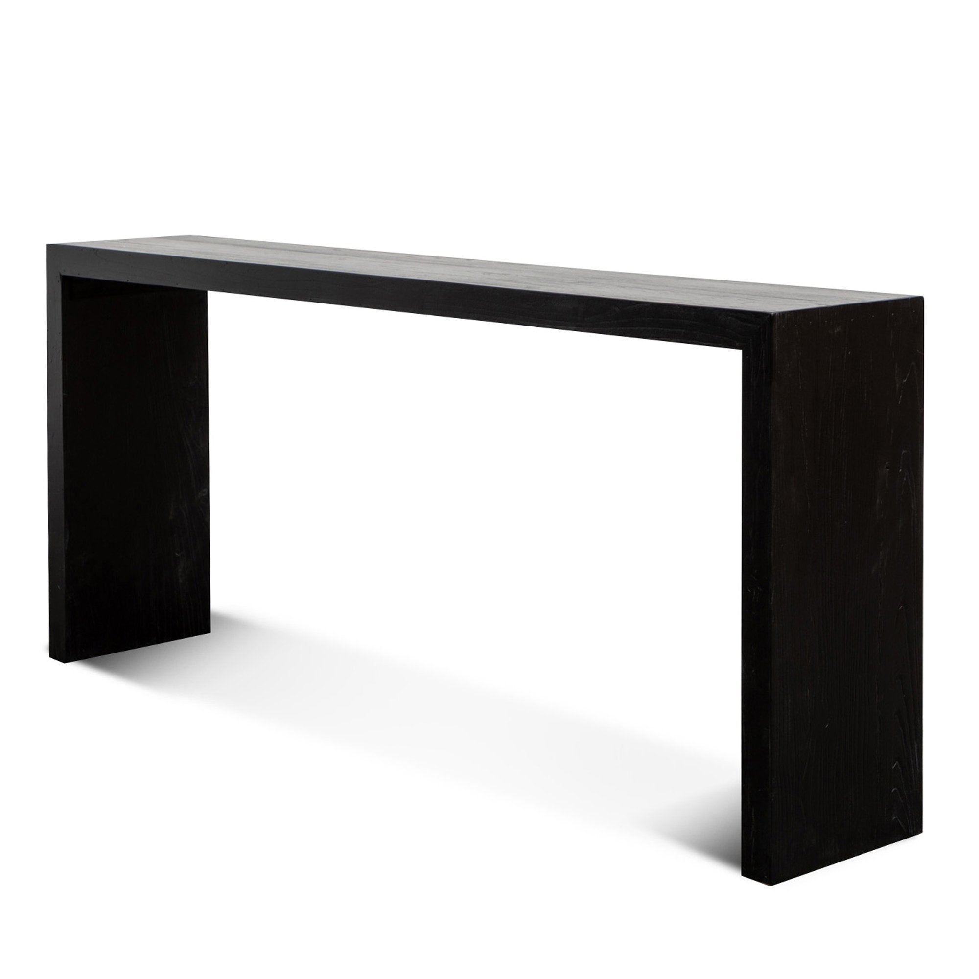 black console table