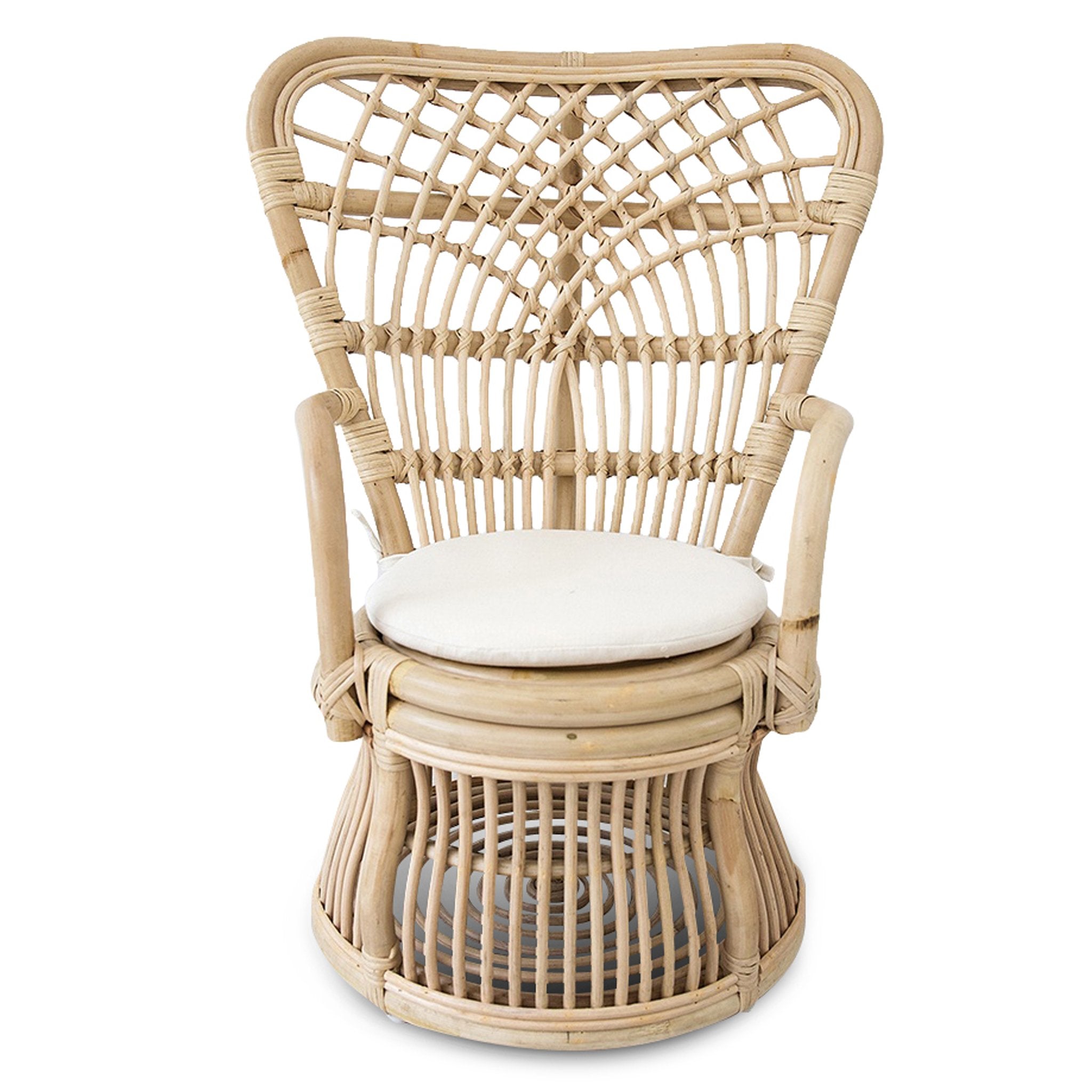 cleo peacock rattan kids chair  natural