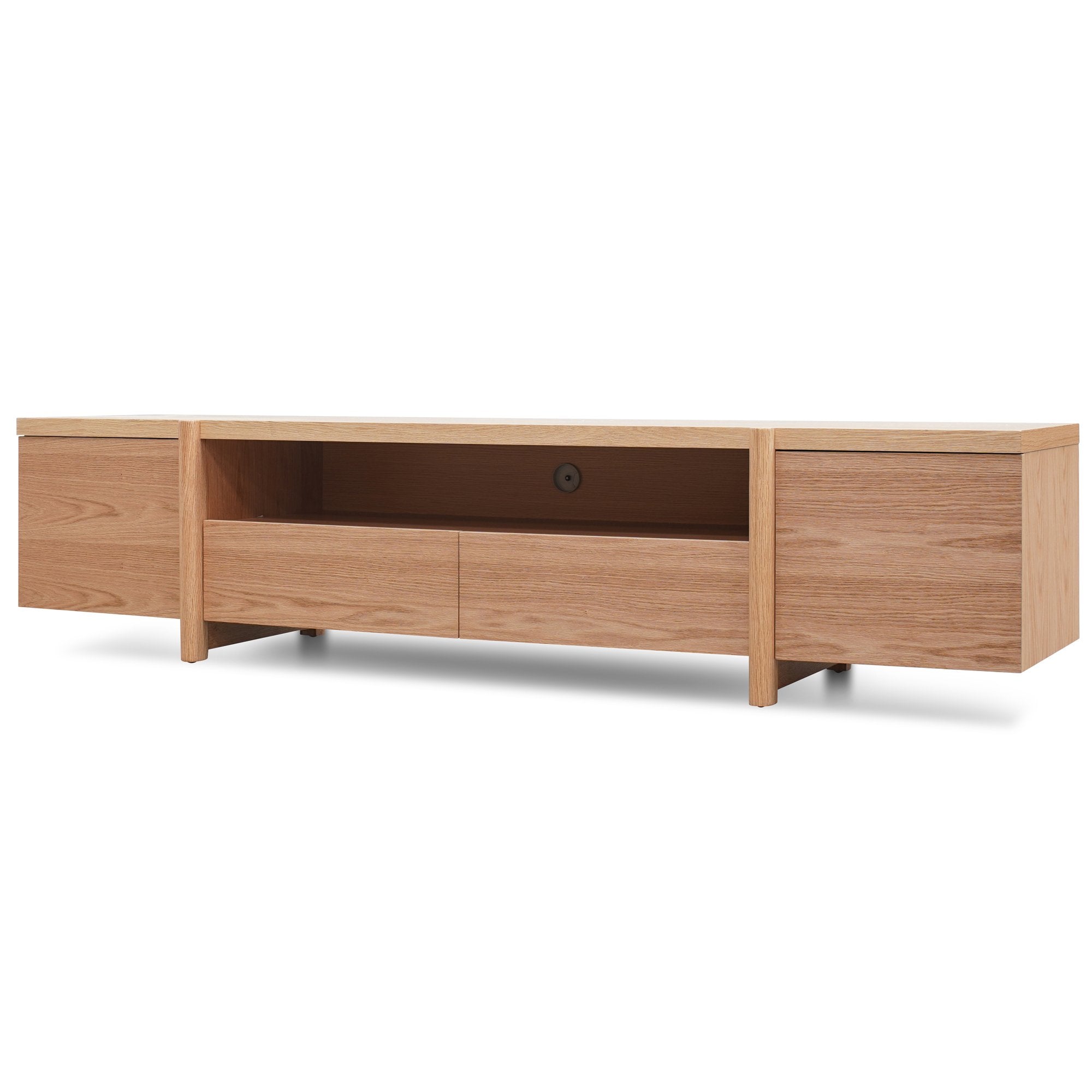 New York Lowline 2 1m Wooden Entertainment Tv Unit Full Natural