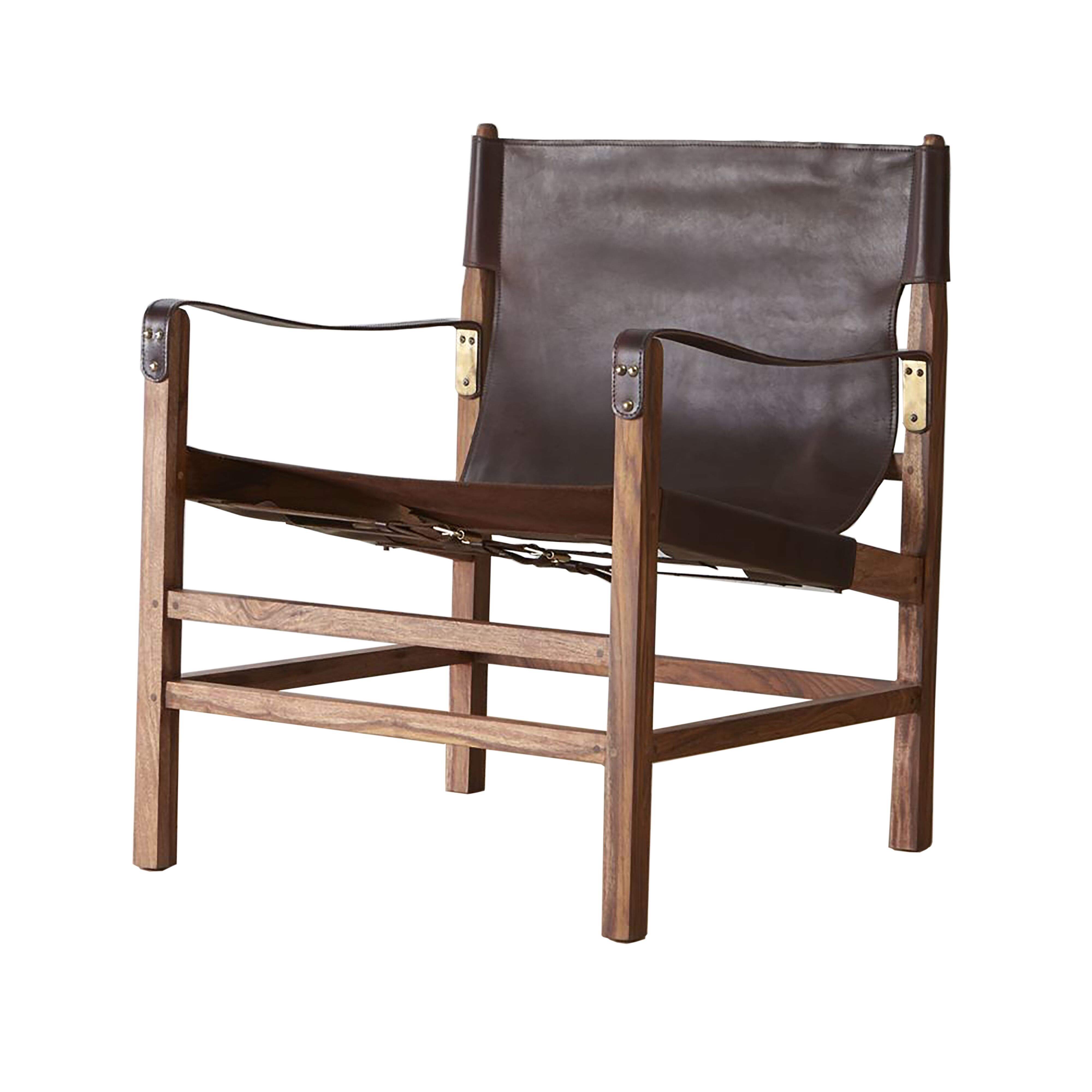 safari leather lounge chair