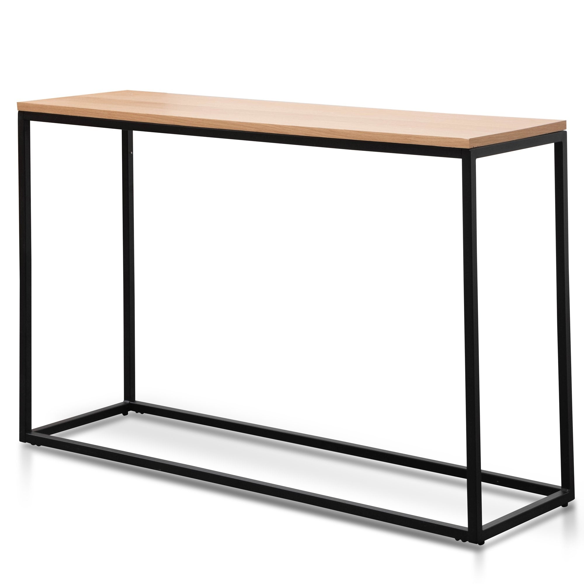 Chelsa 12m Natural Wood Console Table Black Interior Secrets