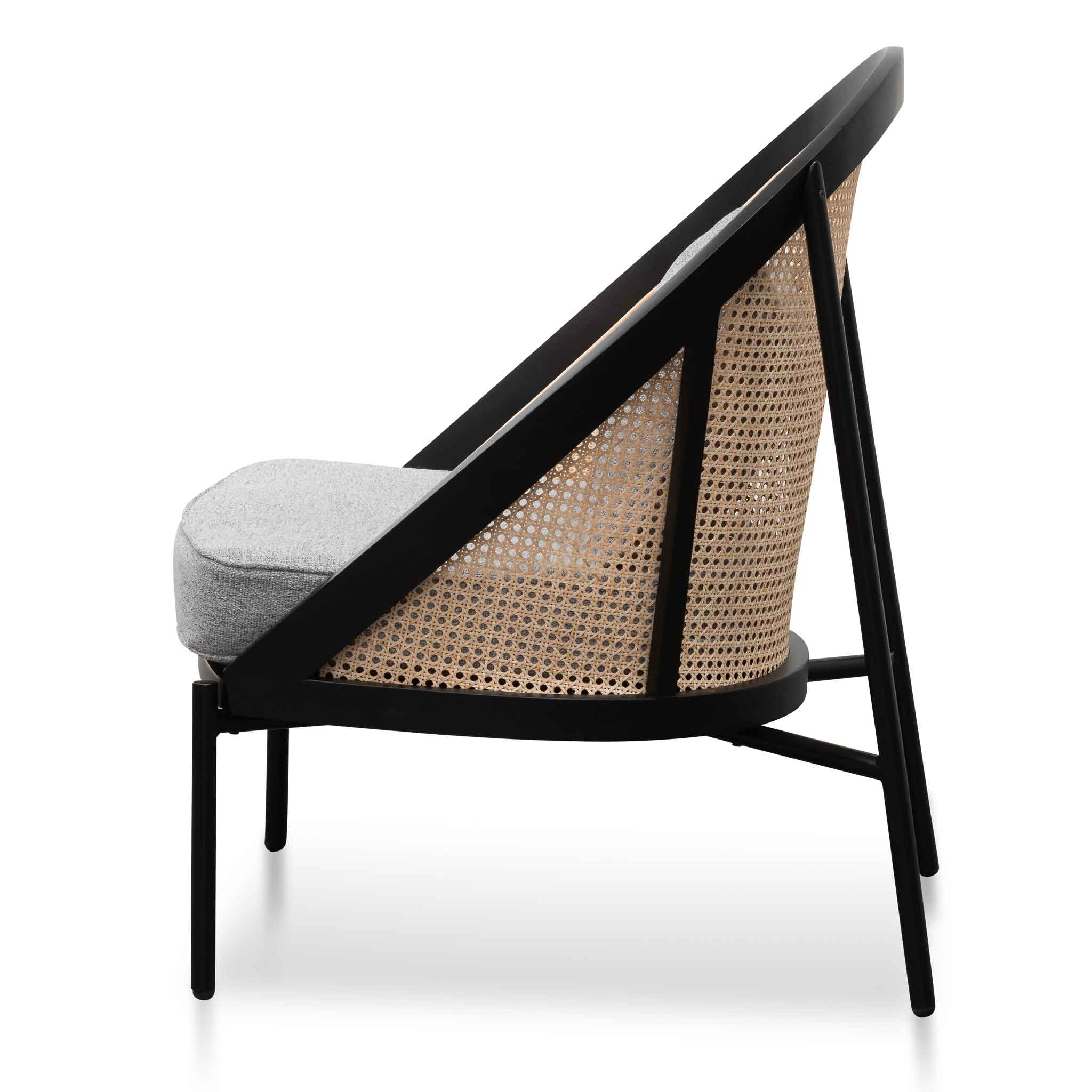 Elba Rattan Back Lounge Chair Grey Seat And Black F Interior Secrets