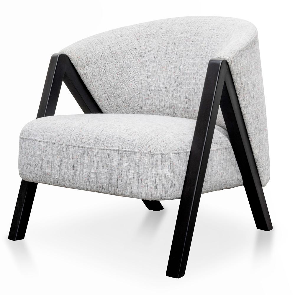 gray fabric armchair