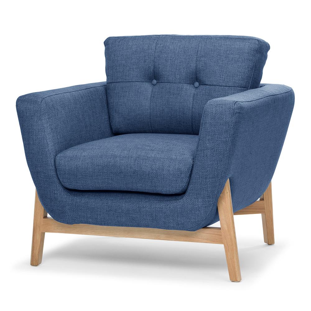 helgrim fabric armchair  navy blue