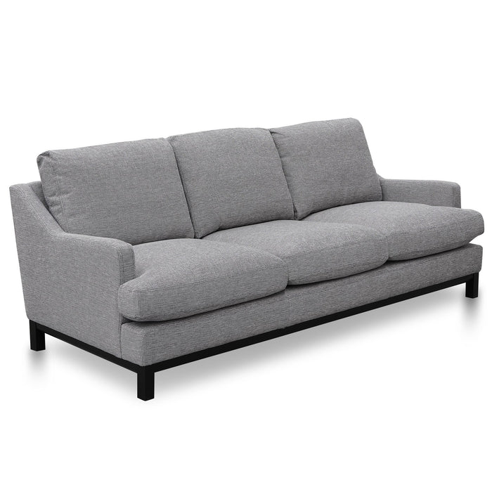 Hensley 3 Seater Fabric Sofa - Oslo Grey | Interior Secrets