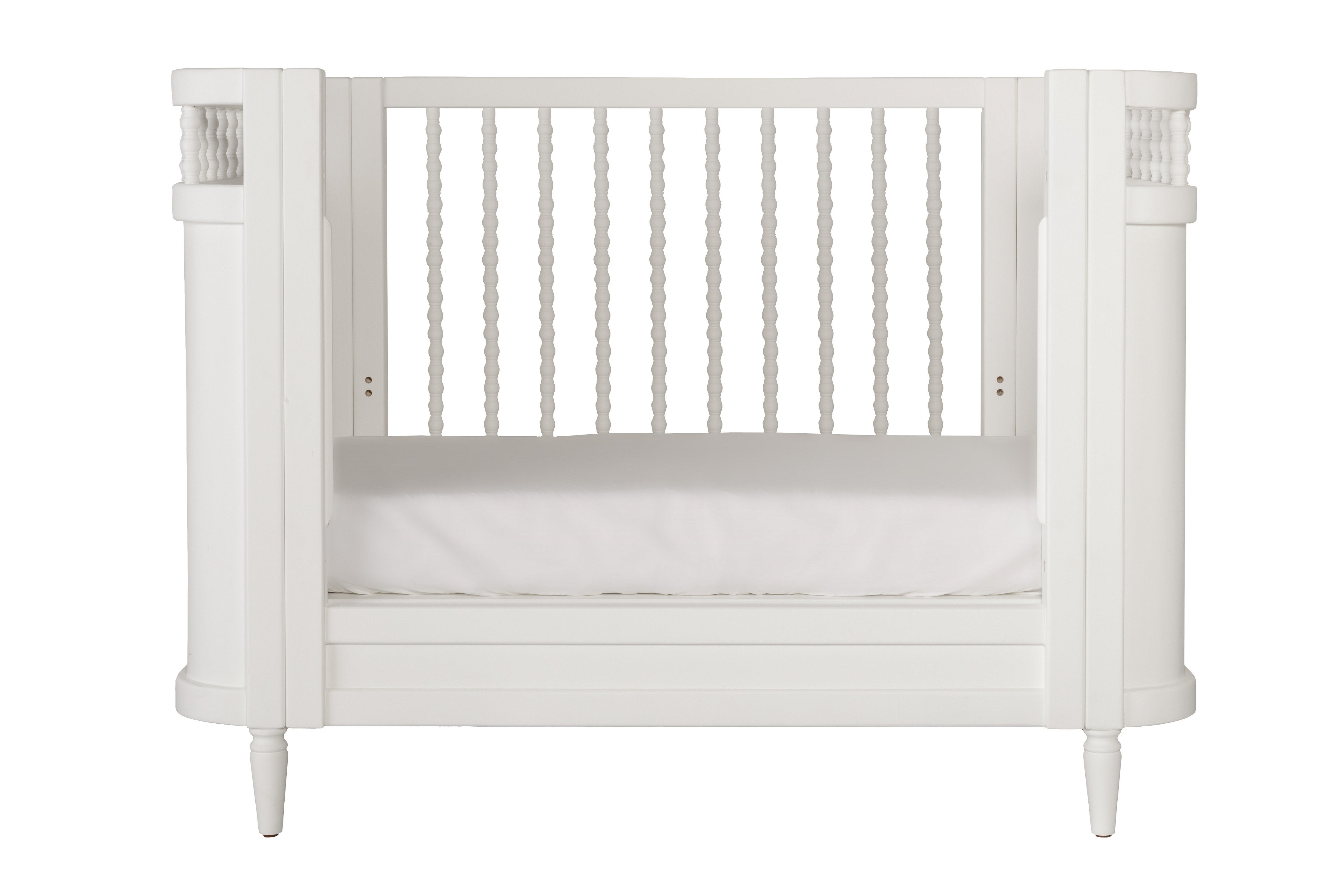 cot white and wood