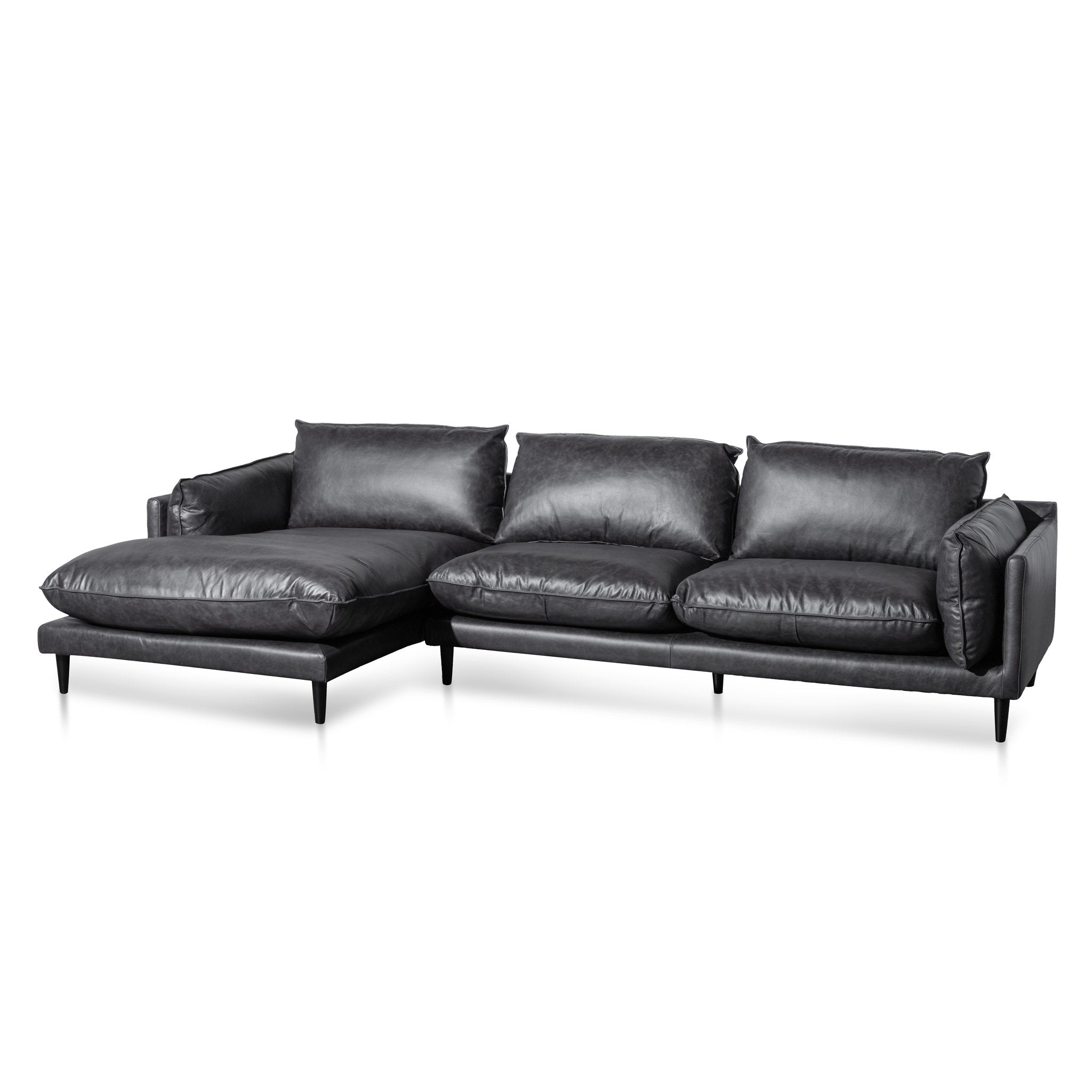 4 seater chaise leather sofa