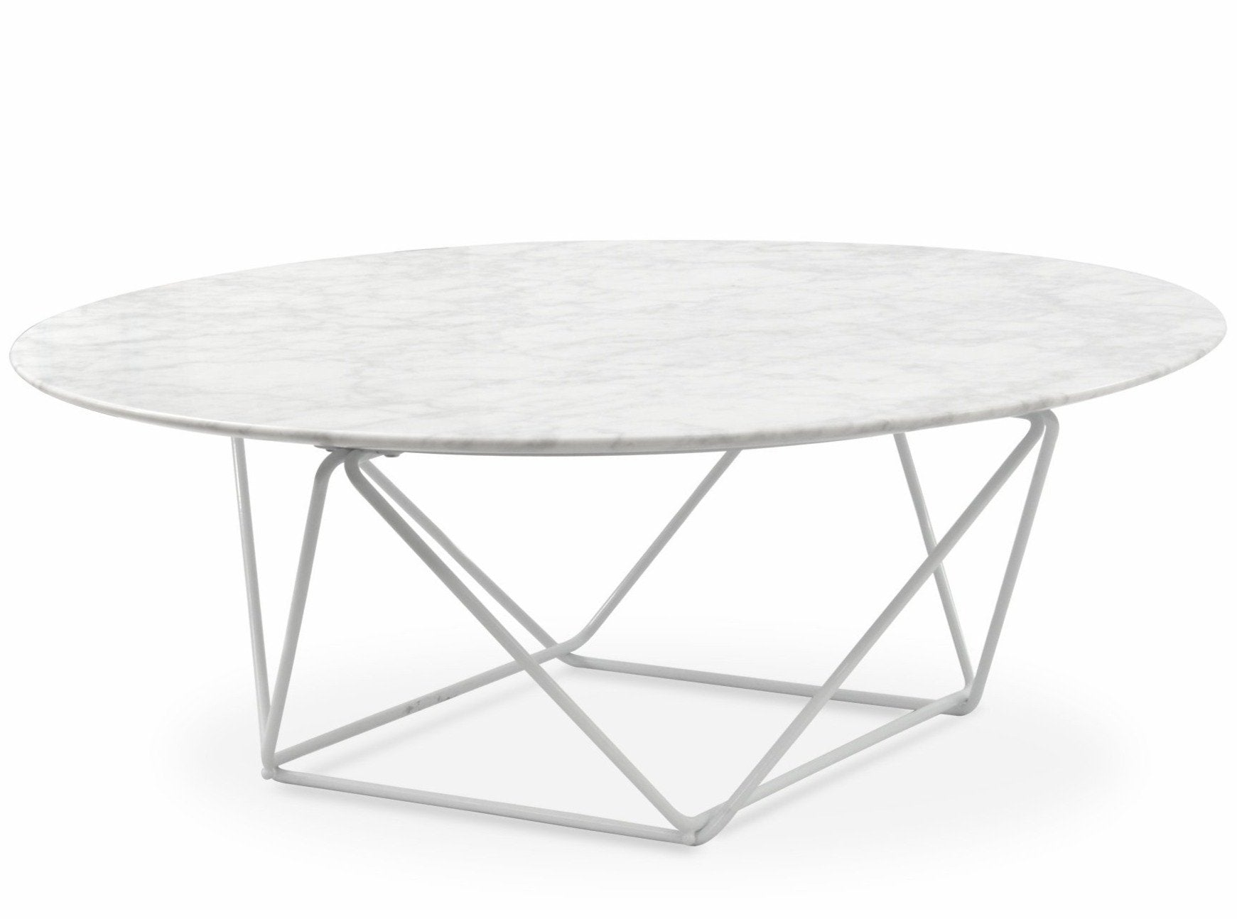 Robin 100cm Round Marble Coffee Table White Base Interior Secrets