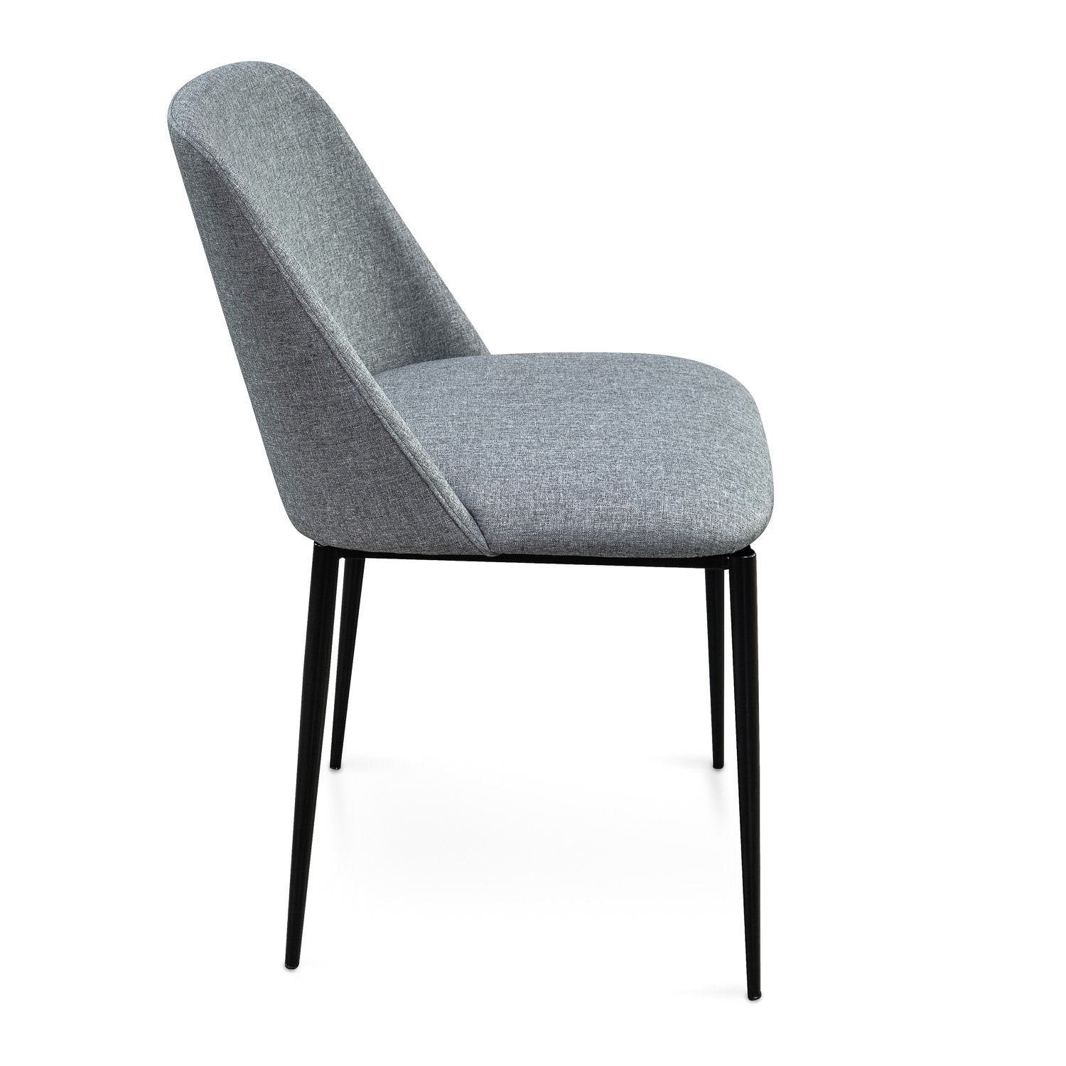 Grey Dining Room Chairs With Black Legs : Comfy, padded seat made with