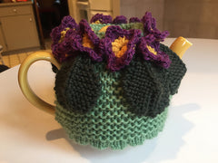 tea cosy with African violets