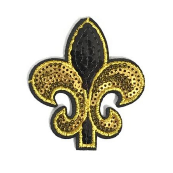 Black and Gold Sequin Fleur de Lis (Each) – Mardi Gras Spot