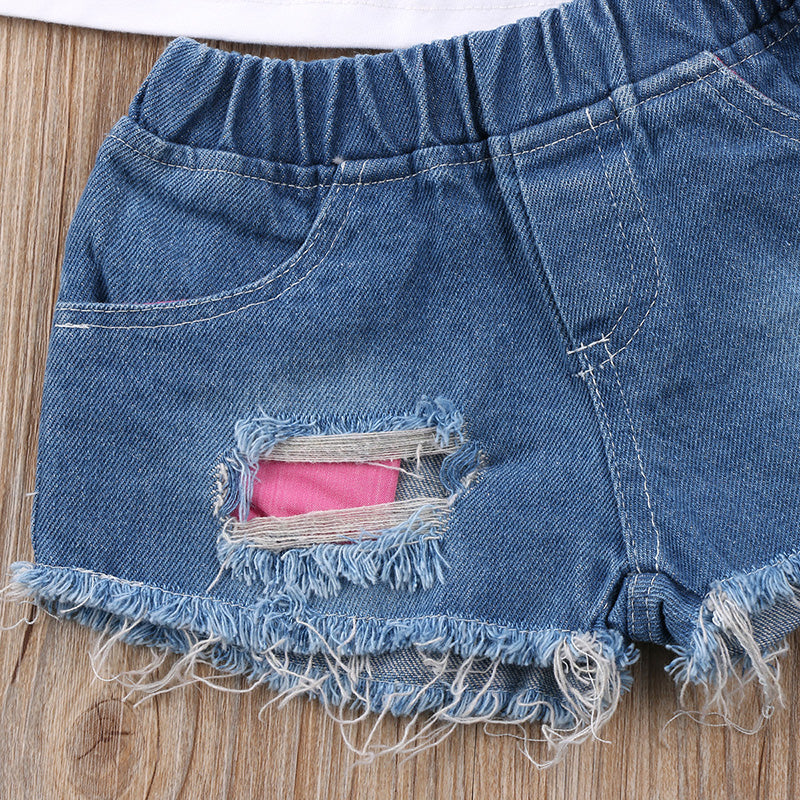 boss denim shorts