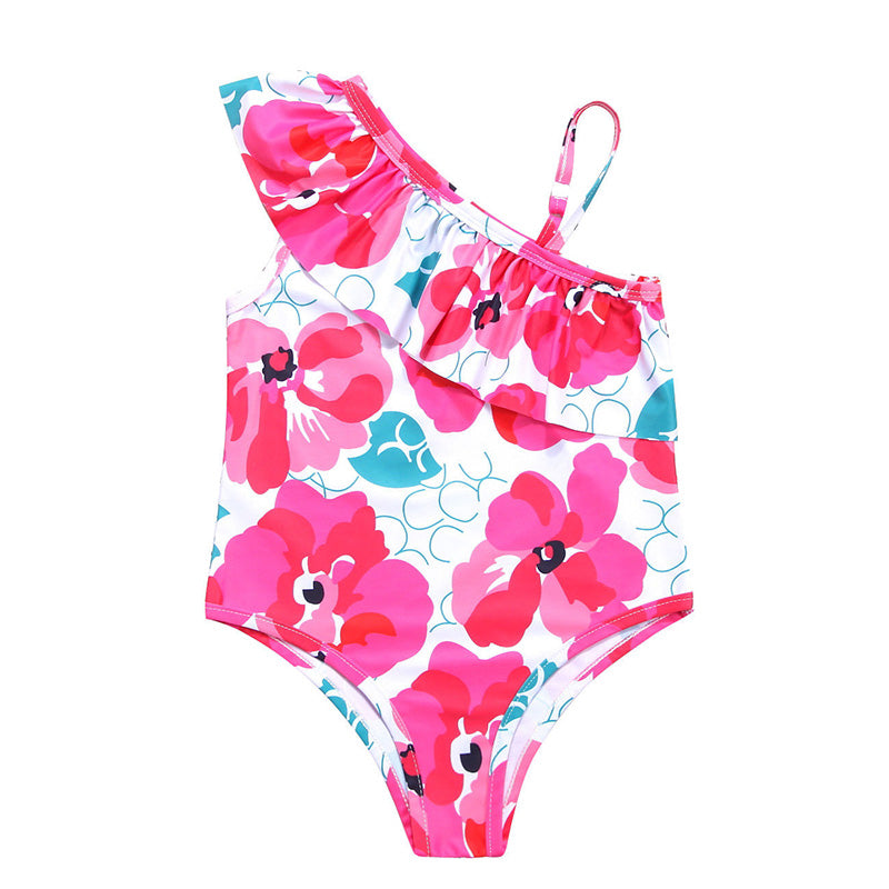 pink floral bathing suit