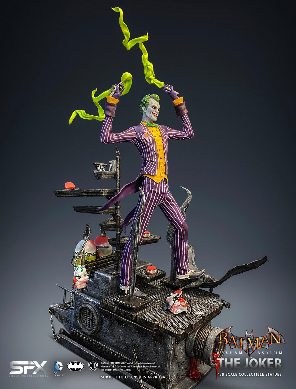 Silver Fox Collectibles : Batman: Arkham Asylum - The Joker 1/8 statue Joker-AKAYLM-I010
