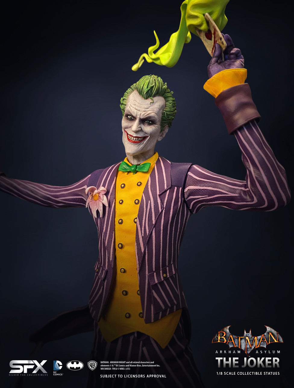 Silver Fox Collectibles : Batman: Arkham Asylum - The Joker 1/8 statue Joker-AKAYLM-I013