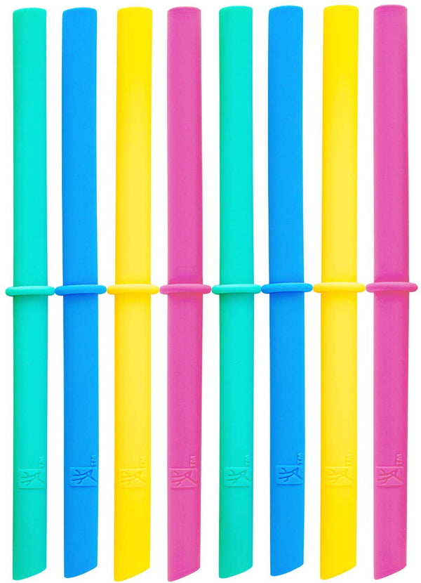 Silicone Straws with Stoppers, 7.9/20cm Length, 12oz & 16oz Jars