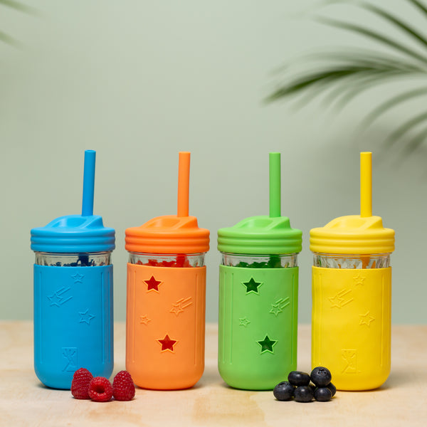 16 oz. Reusable Plastic Mason Jar Cups with Lid & Straw - 6 Ct. | Oriental  Trading