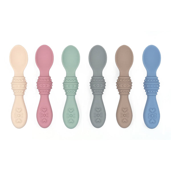 Baby Silicone Spoons, First Stage Baby Spoons And Fork Set, Bpa