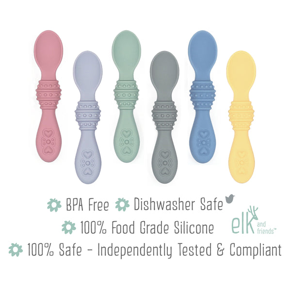 Bunny Silicone Suction Toddler Baby Plates + Spoon – Elk and Friends