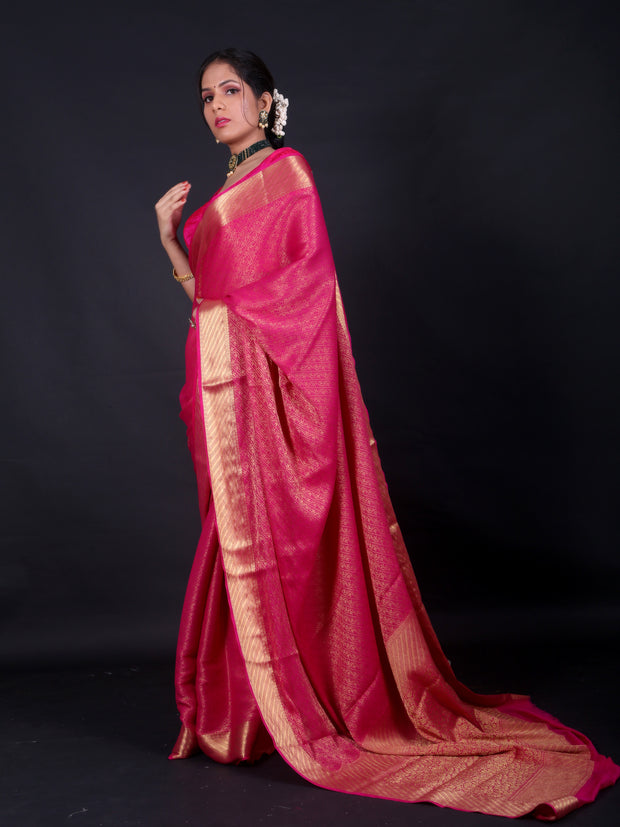 Incredible Georgette Zari Classic Designer Saree